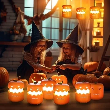 EverBrite Halloween Pumpkin Lanterns Light-Up Party Favors