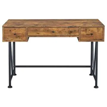 Stylish Rustic 47-Inch Writing Desk with Storage