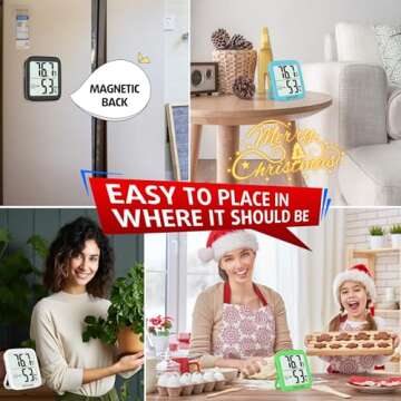 Antonki Room Thermometer & Hygrometer - Accurate Indoor Monitor