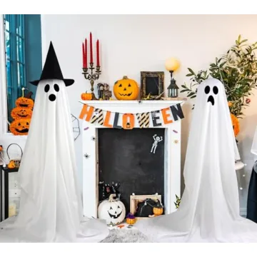 Light Up Ghosts Decorations Remote Control 2 Pack