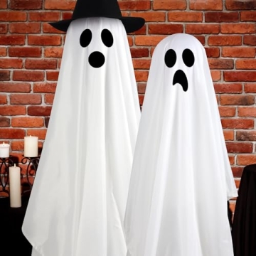 Light Up Ghosts Decorations Remote Control 2 Pack