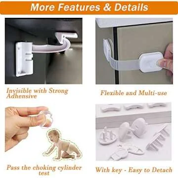 Baby Proof Kit, 58 Packs Baby Proofing Kit Essentials Child Proofing Appliance with Cabinet Locks, Corner Guards and Outlet Covers - All-in-one Super Value Child Proof Kit