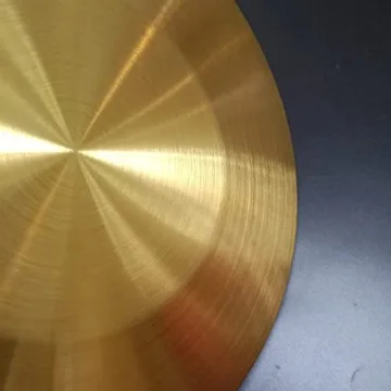 Chinese Copper Gong with Mallet and Red Ribbon