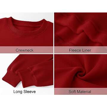 LOMON Women's Crewneck Casual Oversized Sweatshirt