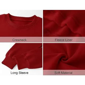 LOMON Women's Crewneck Casual Oversized Sweatshirt