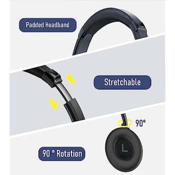 EAORUL Wireless Bluetooth Headphones with 70H Playtime