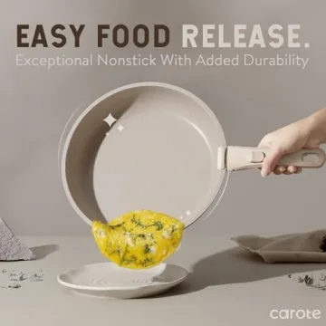 CAROTE Nonstick Cookware Set with Removable Handles 11pcs