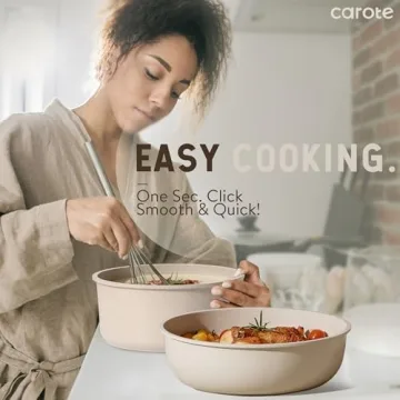 CAROTE Nonstick Cookware Set with Removable Handles 11pcs