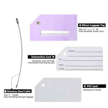 Ovener’s 5Pack Silicone Luggage Tags – Travel Essentials