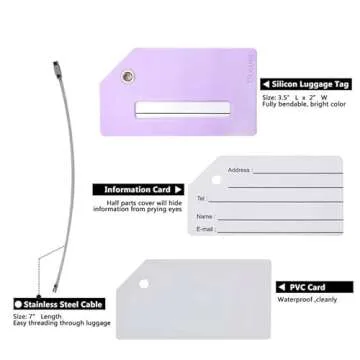 Ovener’s 5Pack Silicone Luggage Tags – Travel Essentials