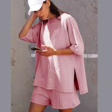 SeeLuNa Women Plus Size Lounge Set for Summer Comfort