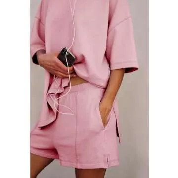 SeeLuNa Women Plus Size Lounge Set for Summer Comfort