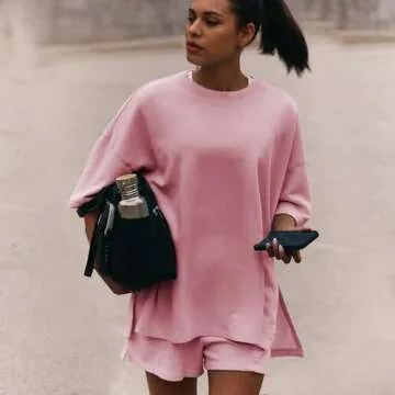 SeeLuNa Women Plus Size Lounge Set for Summer Comfort