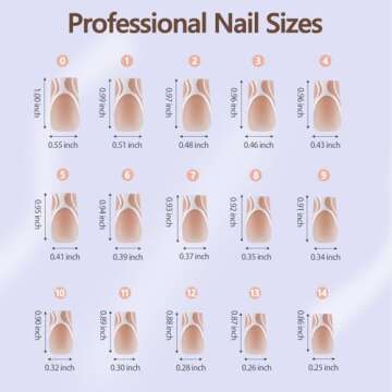 Misssix French Gel Nail Tips, 150Pcs French Tip Press on Nails Long Square Design, No Need to File Tips Pre-lasting, Fake Nails for Nail Art DIY 15 Sizes