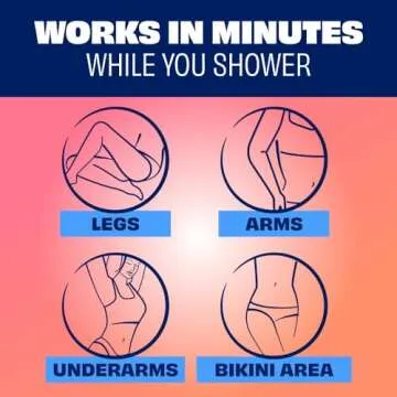 Nair Sensitive Shower Cream Hair Remover with Natural Coconut Oil and Vitamin E, Body Hair Removal Cream for Women, 12 oz