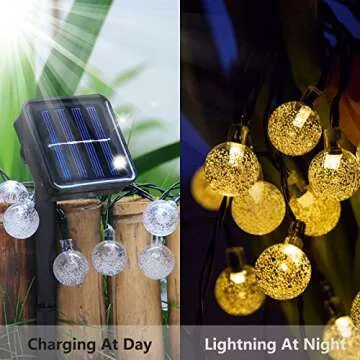 OZS Waterproof 100 LED Solar String Lights for All Outdoors