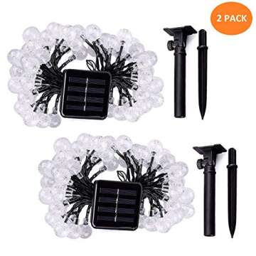 OZS Waterproof 100 LED Solar String Lights for All Outdoors