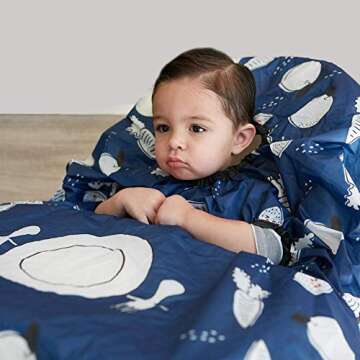 Grabease Waterproof Bib for Self-Feeding Infants, Navy