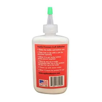 REPTILE Premium Craft Adhesive 4 oz Dries Clear-Order and Ship Above 40 Degrees F