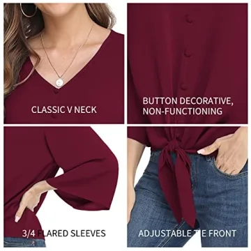 VIISHOW Women's Floral Chiffon Blouse Sexy V-Neck Summer Top