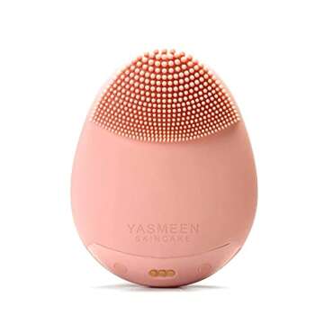 Sonic Facial Cleansing Brush, Waterproof Electric Face Cleansing Brush Device for Deep Cleaning|Gentle Exfoliating|Massaging,Rechargeable,Yasmeen Skincare Co.