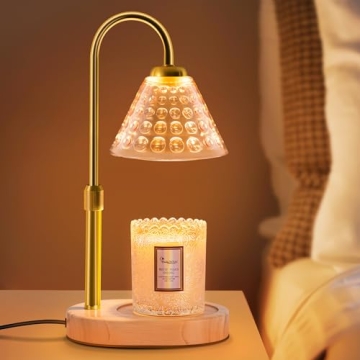 EUAONYA Candle Warmer Lamp with Timer & Adjustable Brightness