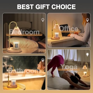 EUAONYA Candle Warmer Lamp with Timer & Adjustable Brightness