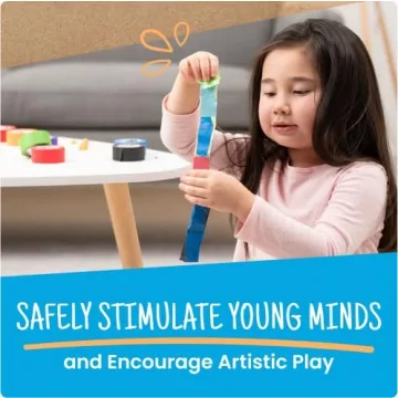 Craftzilla Colored Masking Tape – 6 Color Masking Tape Rolls – 990 Feet x 1 Inch Painters Tape – Colored Painters Tape Assortment – Painter Tape – Craft Tape – Labeling Colorful Masking Tape