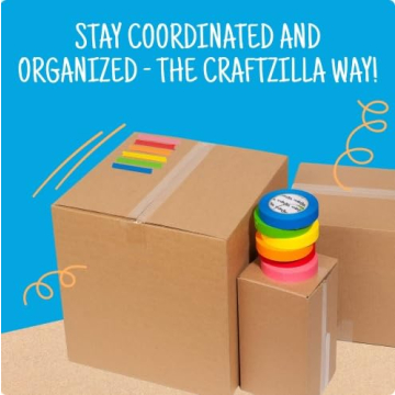 Craftzilla Colored Masking Tape – 6 Color Masking Tape Rolls – 990 Feet x 1 Inch Painters Tape – Colored Painters Tape Assortment – Painter Tape – Craft Tape – Labeling Colorful Masking Tape