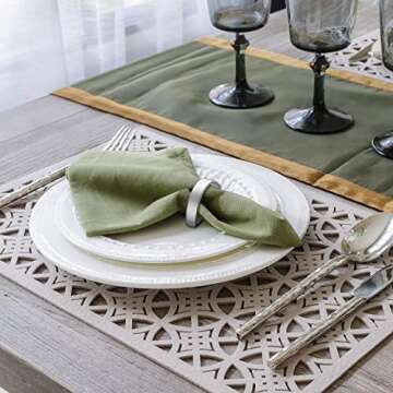 Stainless Steel Napkin Rings Metal Napkin Ring Holders Modern Serviette Buckles Metallic Adornment for Table Settings Kitchen Dinner Party Wedding