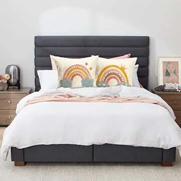 Vibrant Boho Rainbow Pillow Covers for Kids Room Decor