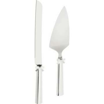 Kate Spade New York Grace Avenue 2-Piece Dessert Set | Elegant Silver Plated Design