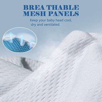 Baby Sun Hat Toddler Beach Swim Hats UPF 50+ Summer Bucket Hat Kids Infant Wide Brim Adjustable Sun Hat for Baby Boy Girls White