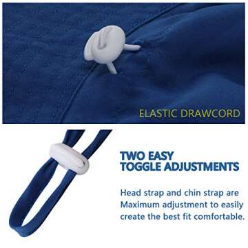 Baby Sun Hat Toddler Beach Swim Hats UPF 50+ Summer Bucket Hat Kids Infant Wide Brim Adjustable Sun Hat for Baby Boy Girls White