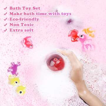 24PCS Bath Bombs For Kids with Floating Cute Toys Inside - Dinosaur, Ring, and Goldfish, Surprise Bu...