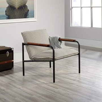Sauder Vista Key Lounge Chair, L: 26.77" x W: 28.35" x H: 26.77", Metal, Gray/White finish
