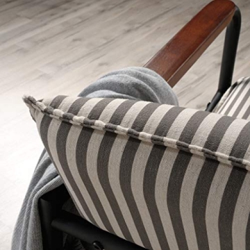 Sauder Vista Key Lounge Chair, L: 26.77" x W: 28.35" x H: 26.77", Metal, Gray/White finish