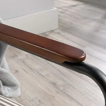 Sauder Vista Key Lounge Chair, L: 26.77" x W: 28.35" x H: 26.77", Metal, Gray/White finish