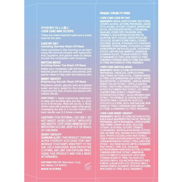 I DEW CARE Korean Face Mask Set Hydrating Vegan Cruelty-Free