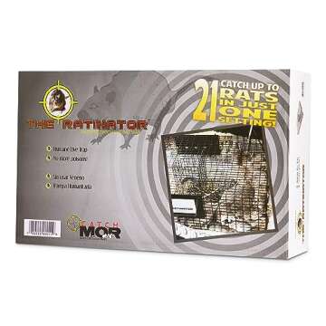 Rugged Ranch Rat Trap, Live Mouse Catch & Release Cage, Ratinator