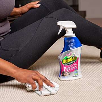 OdoBan Pet Solutions Oxy Stain Remover, Pet Stain Eliminator, 32 Ounce Spray