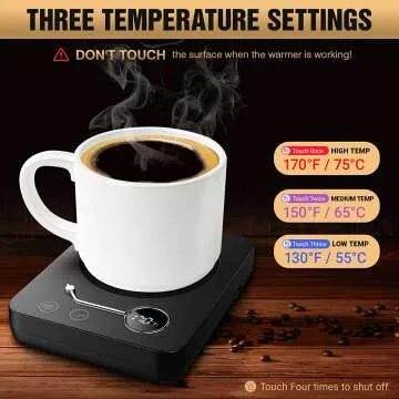 Smart Coffee Mug Warmer with Touch Technology