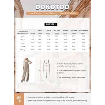 Dokotoo Womens Overalls Grey Casual Jumpsuits for Women Loose Fit Solid Color Wide Leg One Piece Sleeveless Jumpsuit Adjustable Straps Long Pant Rompers with Pockets Medium
