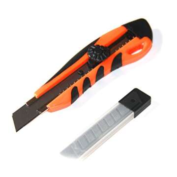 Soft-Grip Snap-Off Utility Knife with 6 Blades - Lifetime Warranty