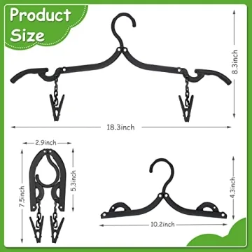Folding Travel Hangers with Clips - Compact & Portable