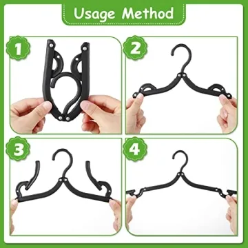 Folding Travel Hangers with Clips - Compact & Portable