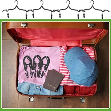 Folding Travel Hangers with Clips - Compact & Portable