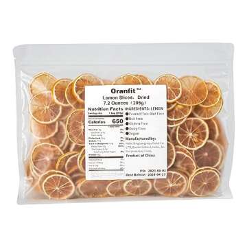 Oranfit Dried Lemon Slices 7.2oz/205g - Natural & Healthy Snack Alternative