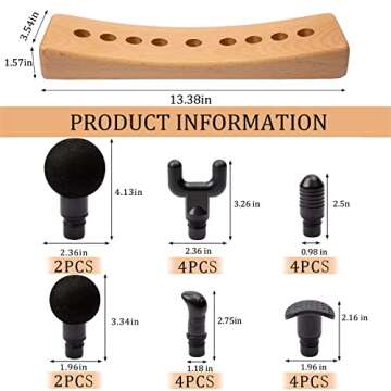 Psoas Muscle Release Tool, Hip Hook, Flexor Muscle Tool, Trigger Point Massager Tool, Deep Tissue, Wood Therapy Massage Tool Adjustable with 20 Massage Heads