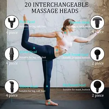 Psoas Muscle Release Tool, Hip Hook, Flexor Muscle Tool, Trigger Point Massager Tool, Deep Tissue, Wood Therapy Massage Tool Adjustable with 20 Massage Heads